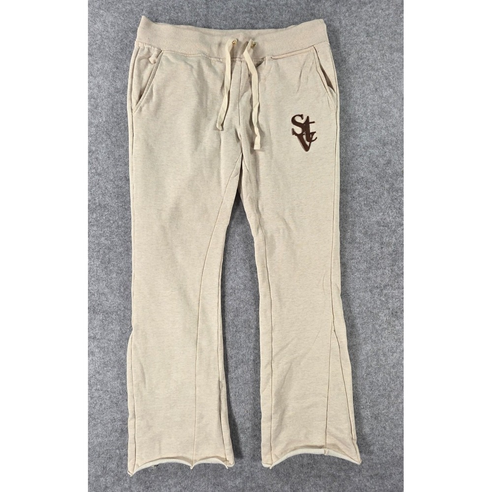 Si tú veux Heather Oatmeal Men's Joggers Size XL Winter Sweatpants STV